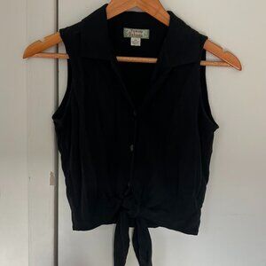 Silk Tommy Bahama Tie Front Top